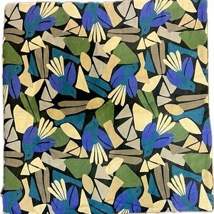 Wallborn Collective Custom 24” Pillow Cover | Blue Bird Mosaic Fabric | Linen
